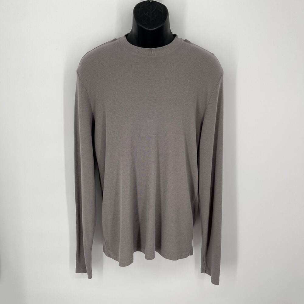 Cotton Citizen NEW Men's Hendrix Crew Shirt Long Sleeves Size M Cement